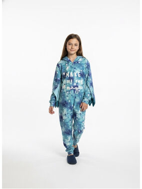 Justice Girls Onesie Pajamas Size 8 Owl Hood Wings Make Your Own Magic